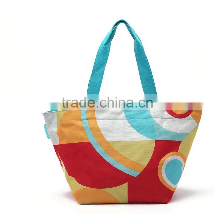 Fashionable high quality tote shopping waterproof promotional beach bag