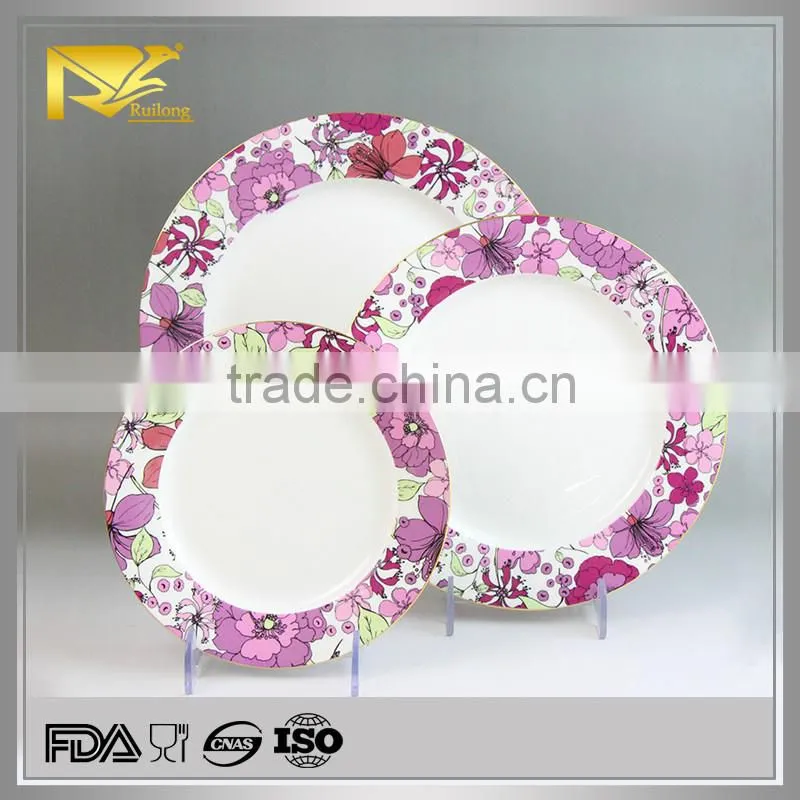 china supplier ceramic presentation plate, dinner plate, dessert plate