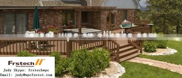 High durable wpc fencing handrails for outdoor steps