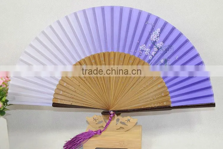 Japanese style boutique folding silk bamboo fan