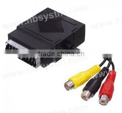 Scart plug to Scart jack + 3RCA jack in
