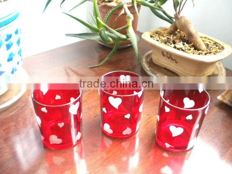 Valentine's Day glass candle holder
