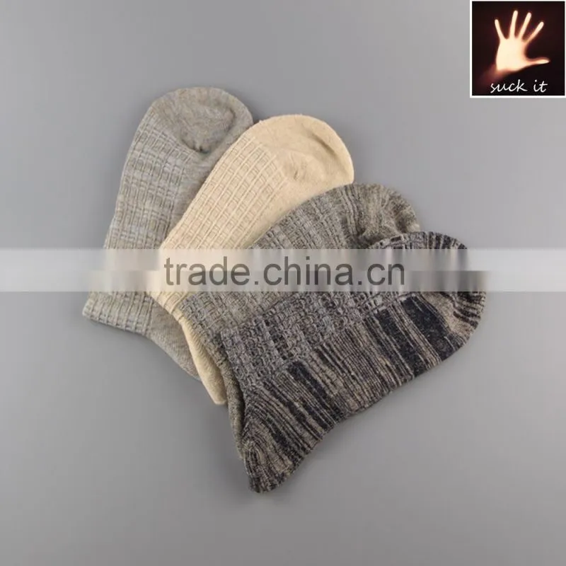 men's business tube socks Summer thin linen blended mesh breathable deodorizationantib