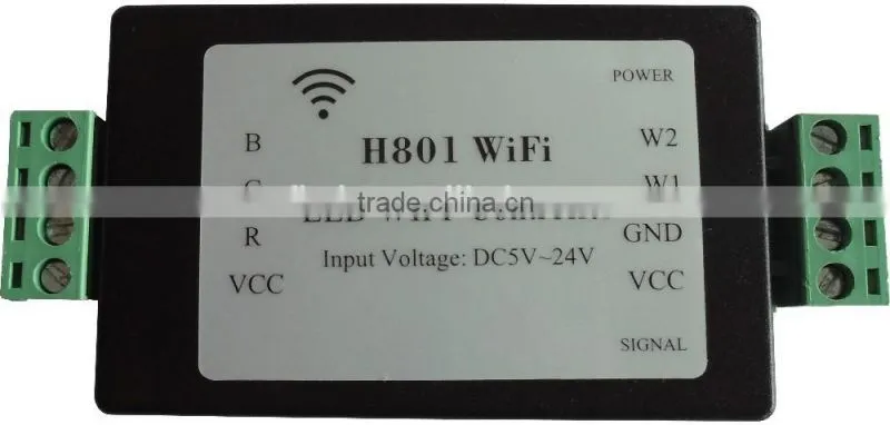 rgbww strip WiFi controller,1 port control 200 lights,communicate with Android phone via WLAN to dim,output 5 routes RGBWW data