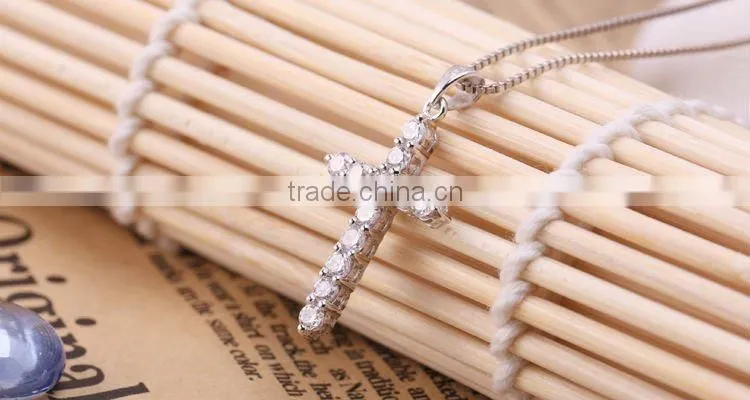 925 sterling silver cross necklace, wholesale silver necklace