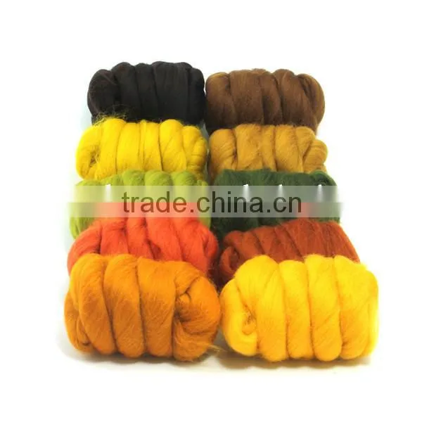 Merino wool roving dyed wool tops for sale