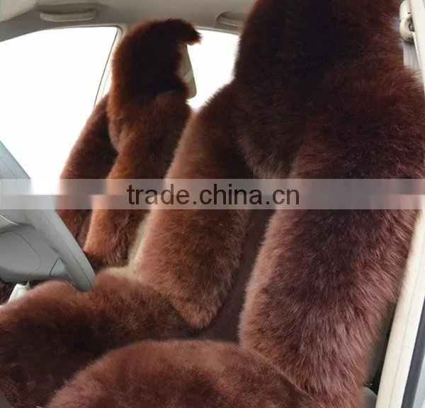 Elegant Purple Sheepskin Fur Car Seat Covers
