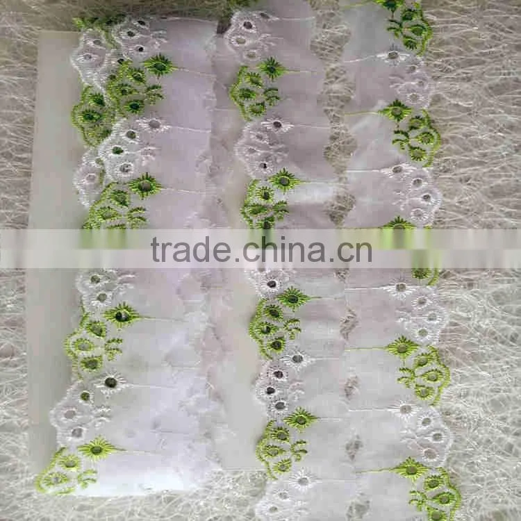 beauty design mesh embroidery lace trimming for garment accessories