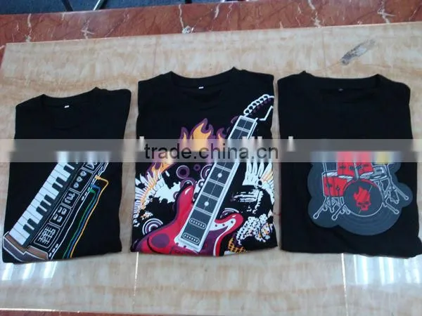 2016 Electronic drum T-Shirt/Electric Piano shirts/Playable music el t-shirts