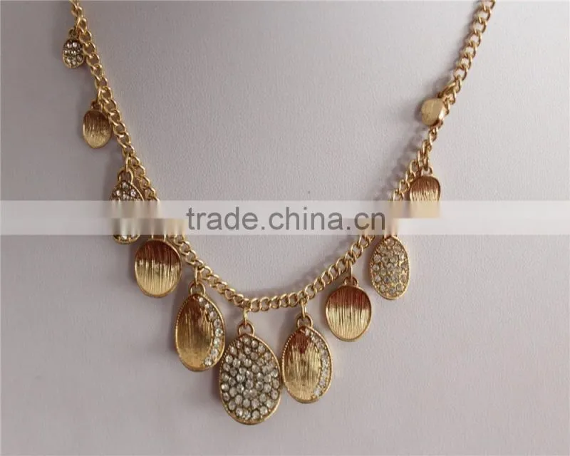 Wholesale gold plated metal charms necklace fashion jewerly N669