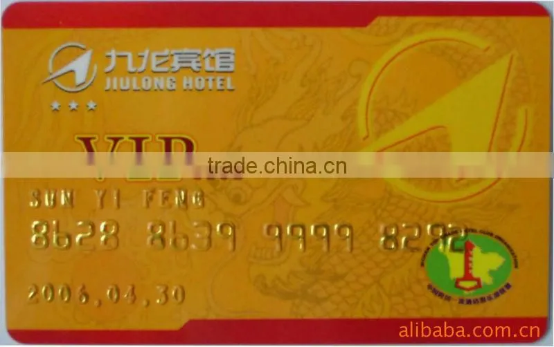 custom made full color printing PVC credit card with serial number