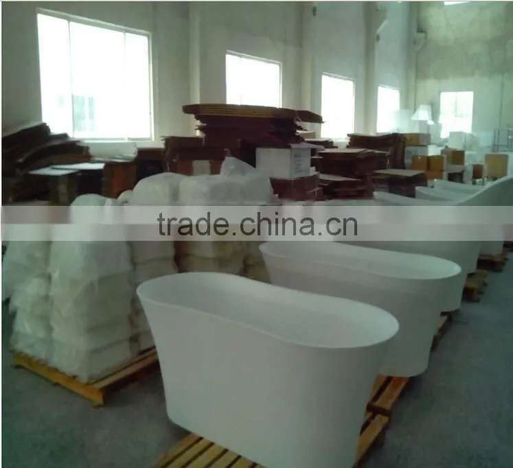 New Design!!!for home or hotel ceramic and artificial stone outdoor bathtub wholesale,resin stone bathroom bathtub