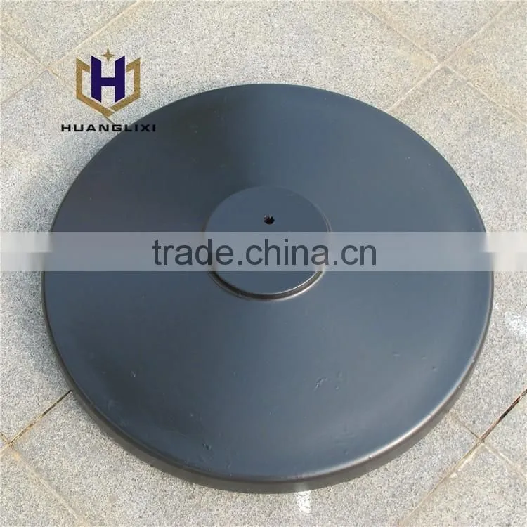 Cost effective composite table frame, composite plastic base, black table feet