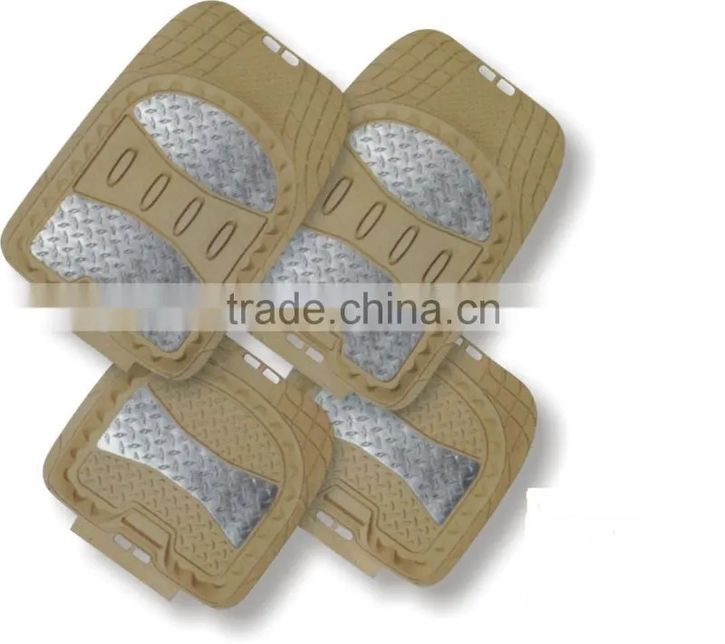 4pcs all weather high elasticity trimmable heavy duty pvc car mat