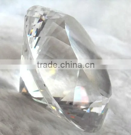 Shining blue crystal diamond