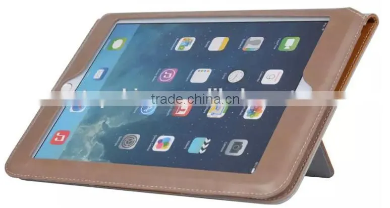 New premium handheld leather case for ipad mini, for ipad mini case, for mini ipad leather case with stand