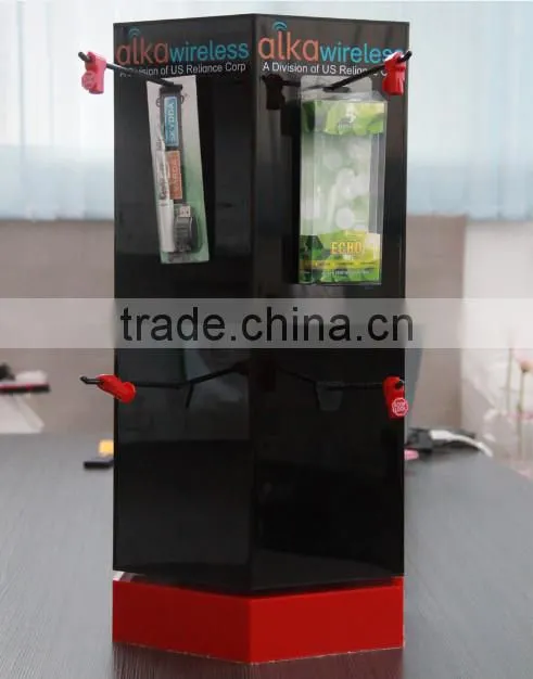 Fabricated acrylic pop display rack for condom display stand for chewing gum promotional supermarket display shelf