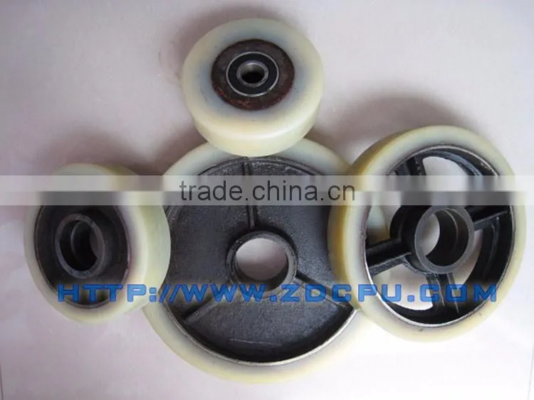 Top selling low noise flat large rubber pulley