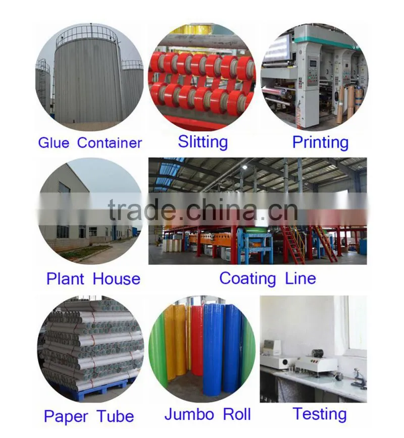 Customized size yellow Bopp Colored Tape with high quality