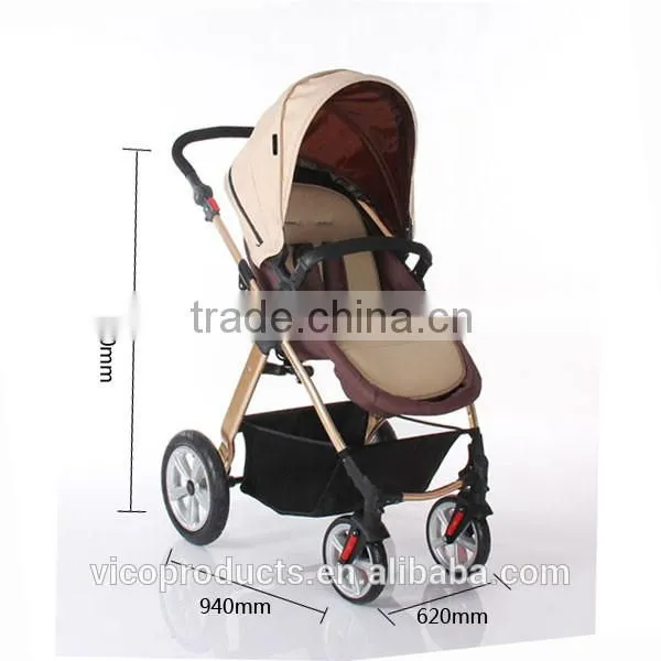 EN1888 good aluminum frame 2 in 1 baby stroller