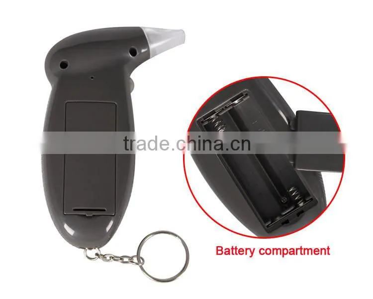 Personal breathalyzer alcohol tester keychain