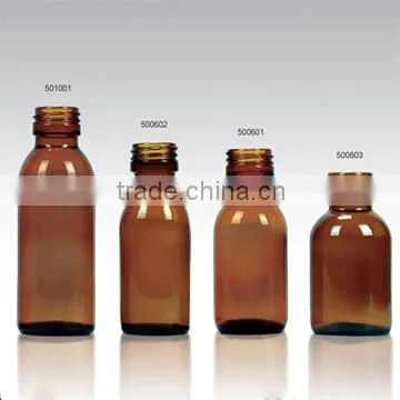 amber glass bottle for syrup