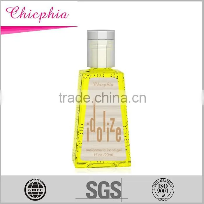 Perfume fragrance anti-bacterial hand gel /hand sanitizer gel sachet /hand gel packing wholesale