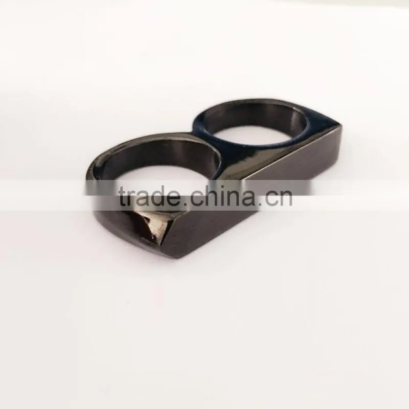 Jingli Jewelry 2016 fashion 18k solid jewelry two finger 14k gold rings china