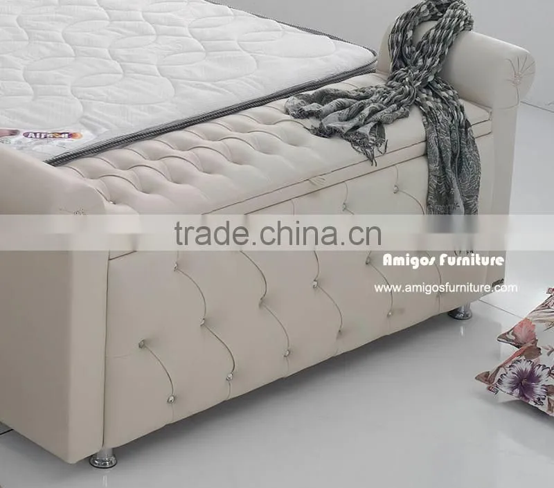 French style elegant latest double bed full size bed on sale