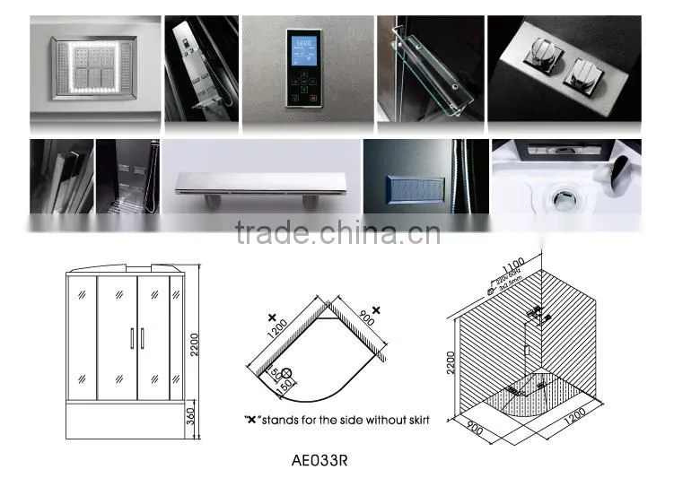 CRW AE033 CE Shower Cabin With Sliding Door