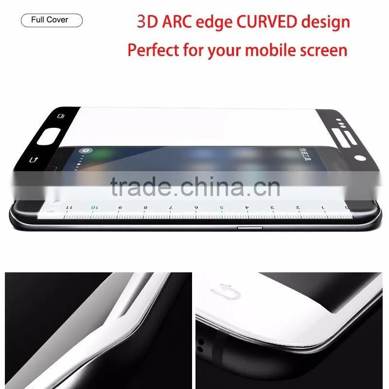 New Arrival!!!! 9H Hardness Black Color Full Body Anti-shatter Screen Protector Tempered Glass for Samsung S7 Edge