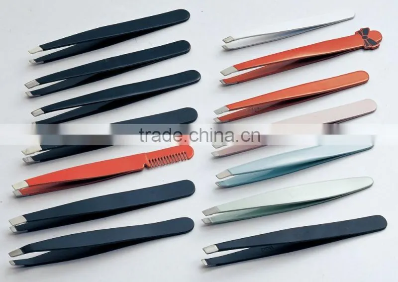 New Arrival Professional Painting Coating and Silk Screen eyebrow tweezer
