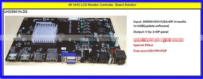 UHD 4K x2K QHD144HZ LCD Main Mother Controller Driver Card Board Free Sync PIP PBP Solution