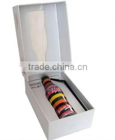 White Flute e Folding Corrugated Carton Box For Red Wine With Handle And Printing Service (High Quality,Fast Printing)