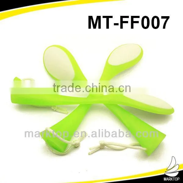 Fashion pink glass pedicure foot file