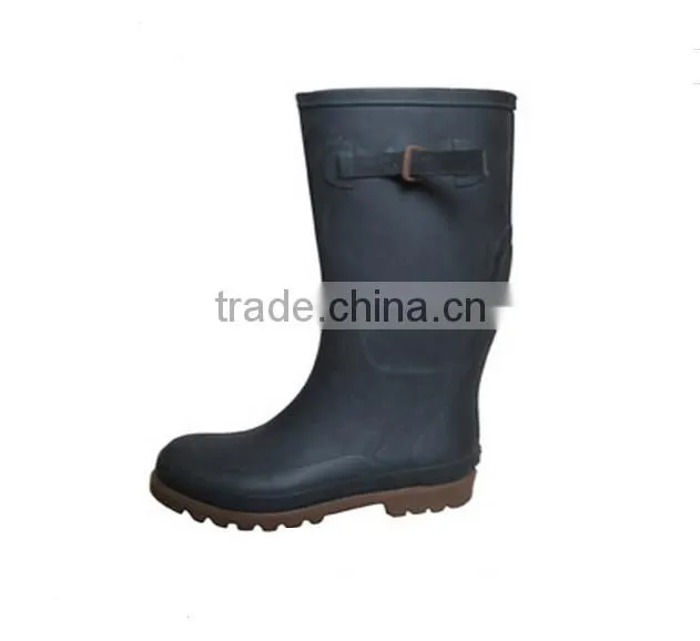 Black Comfortable and durable clear worker rubber rain boots