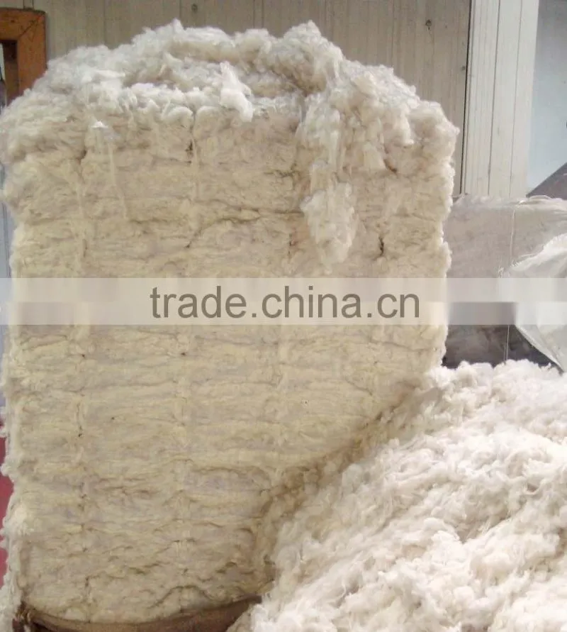 Sheep scoured carded wool waste 24-34mic for felting