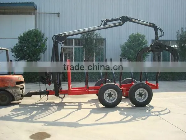 Hot sale CE certificated Log loader with trailer