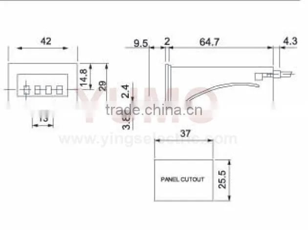 MCF-4X 4 digit Electromagnetic counter