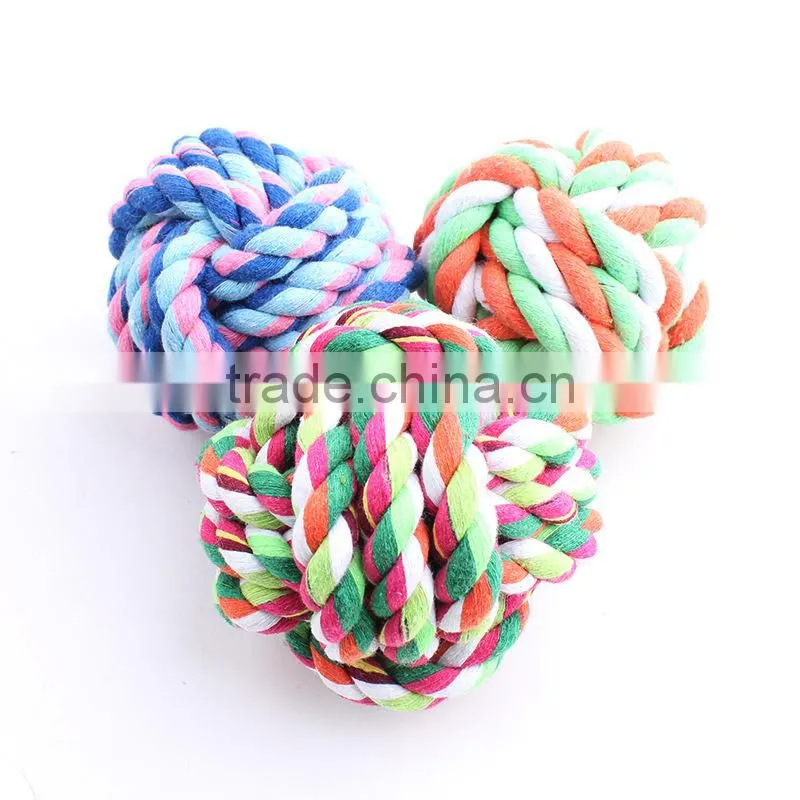 Pet cotton rope toys Cotton rope woven ball large size 8.5 cm