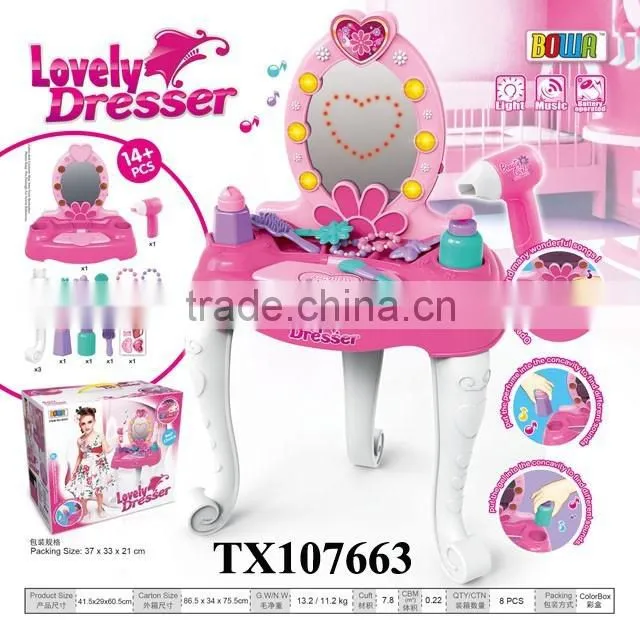 cheap kids dressing table with mirror