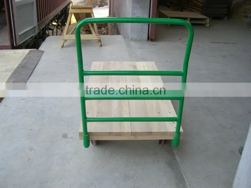 Powder coating steel panel carts with 3 uprights with 5" Coslon swivel castors