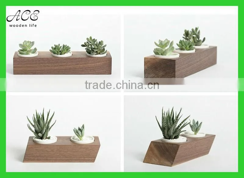Wooden plant pot Home decorative plant pots wooden planter
