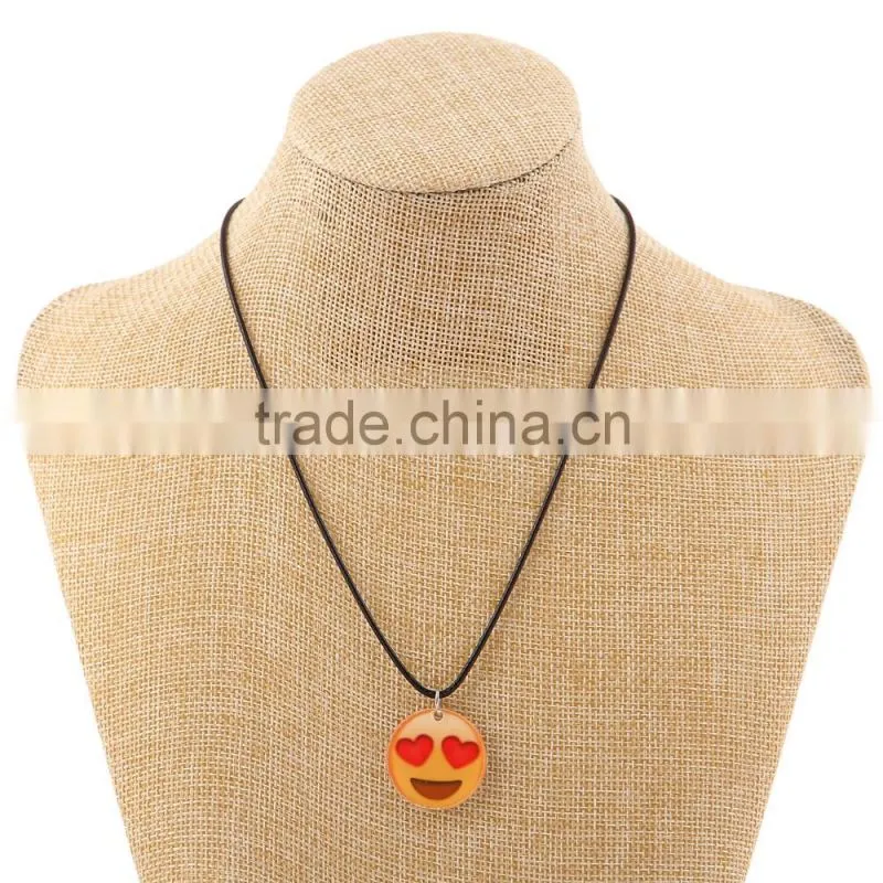 2016 Fashion Jewelry Pendant Acrylic Emoji Necklace For Wholesale China