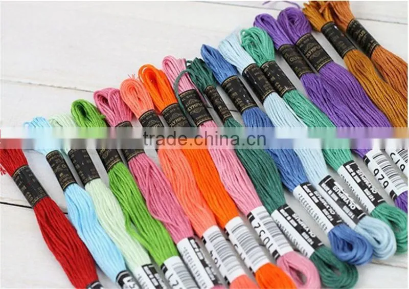 150828003 Factory hot sales DMC colors cross stitch floss polyester thread embroidery thread