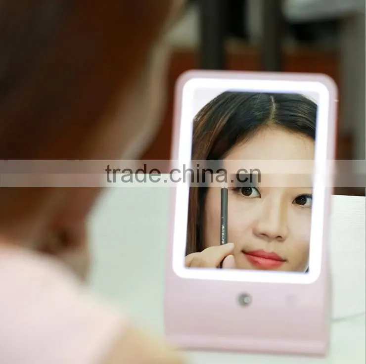 USB Desktop Makeup Mirror With LED Lamp/ Portable Mist Spray Apparatus