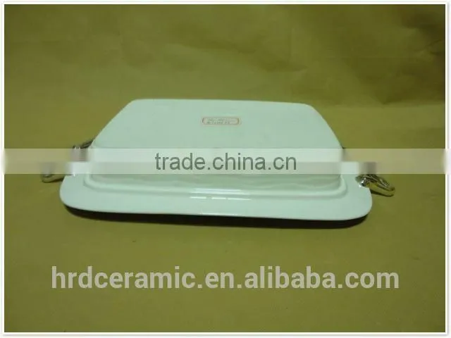 Supply stock ceramic plate set with Metal handle