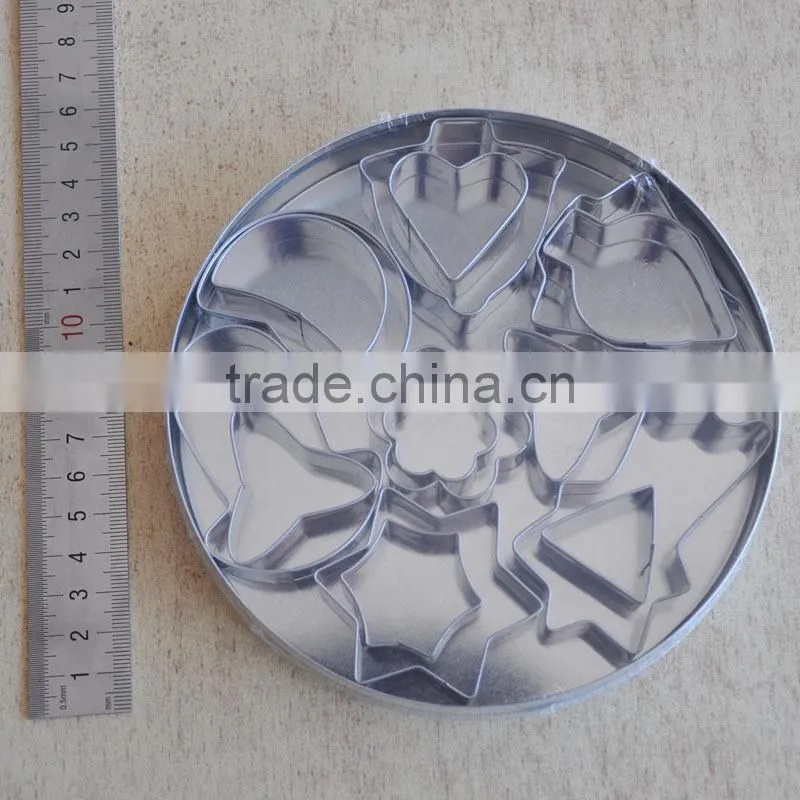 2pcs Set 430 Stainless Steel Cookie Cutter, White Kitchenware