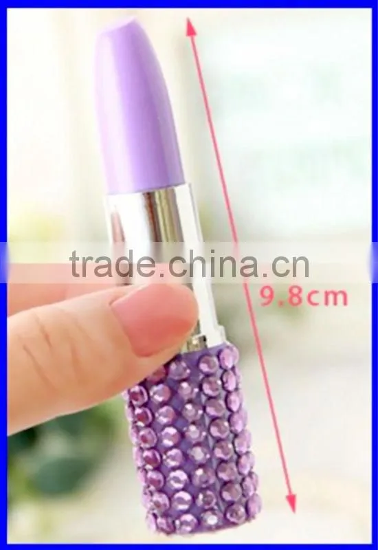 Gift Stationery lipstick point pen with diamond