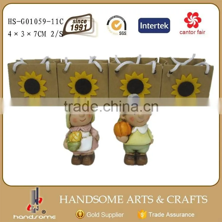 Small Boy and Girl Garden Statue Unisex Christmas Gift